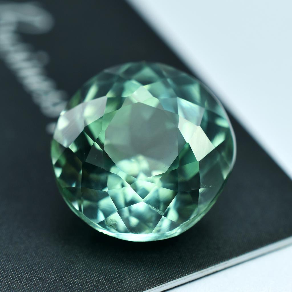 9.00 Ct Natural Montana Sapphire Round Cut Certified Loose Gemstone Green