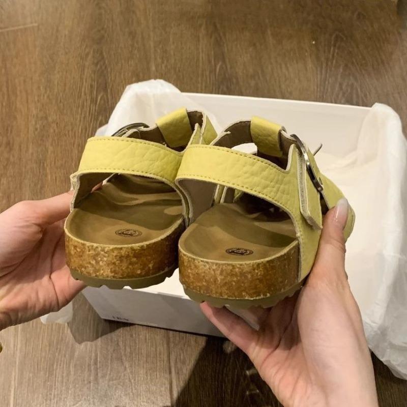 Retro hollow bag head sandals women's summer new versatile woven flat-bottomed casual sandals