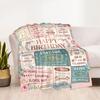 Vintage Birthday Celebration Blanket Soft Warm Cozy Perfect for Seaside Picnics Sofa All-Season Use Stylish Decor