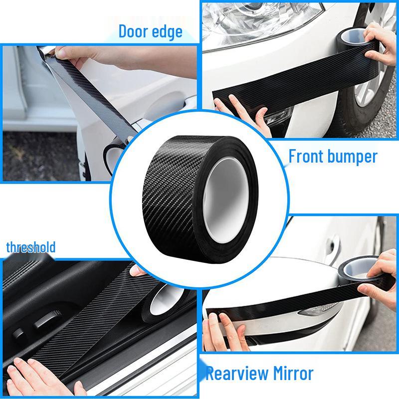 Carbon Fiber 3D Car & Bike Sill Protector - Waterproof Sticker Tape