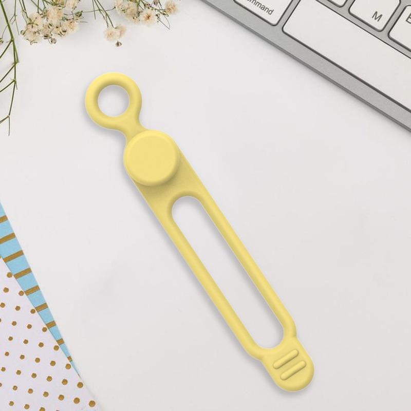 5 Pieces Cord Ties Silicone Cable Wire Ties Buckle Design Reusable Soft Cord Wraps for Kitchen Appliance Cord USB Charging Cable