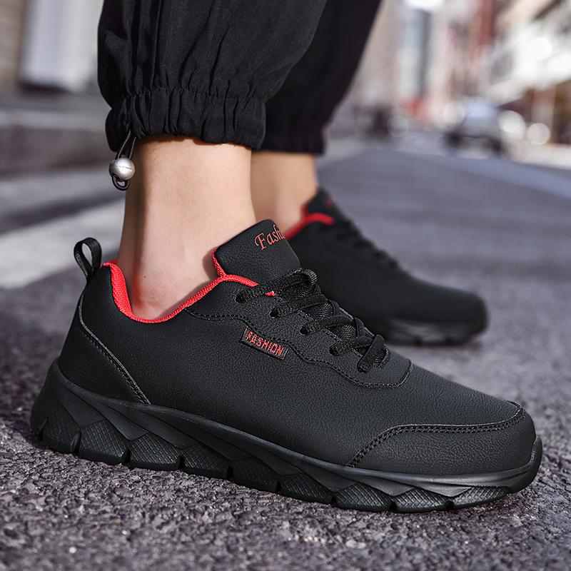 Spring /Autumn Leather Noodles Men's Large Size Shoes 39-48 Men's Shoes Low-top Men's Casual Sports Shoes