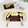 Children's Simulation Fried Steak Toys, Wooden Simulation Kitchen, Steak, Role-playing, Early Education Educational Toys