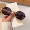 Small Oval Women Sunglasses for Men Metal Frame Ins Personality Trendy Snake Design Versatile Men Casual Sun Glasses UV400 Gafas