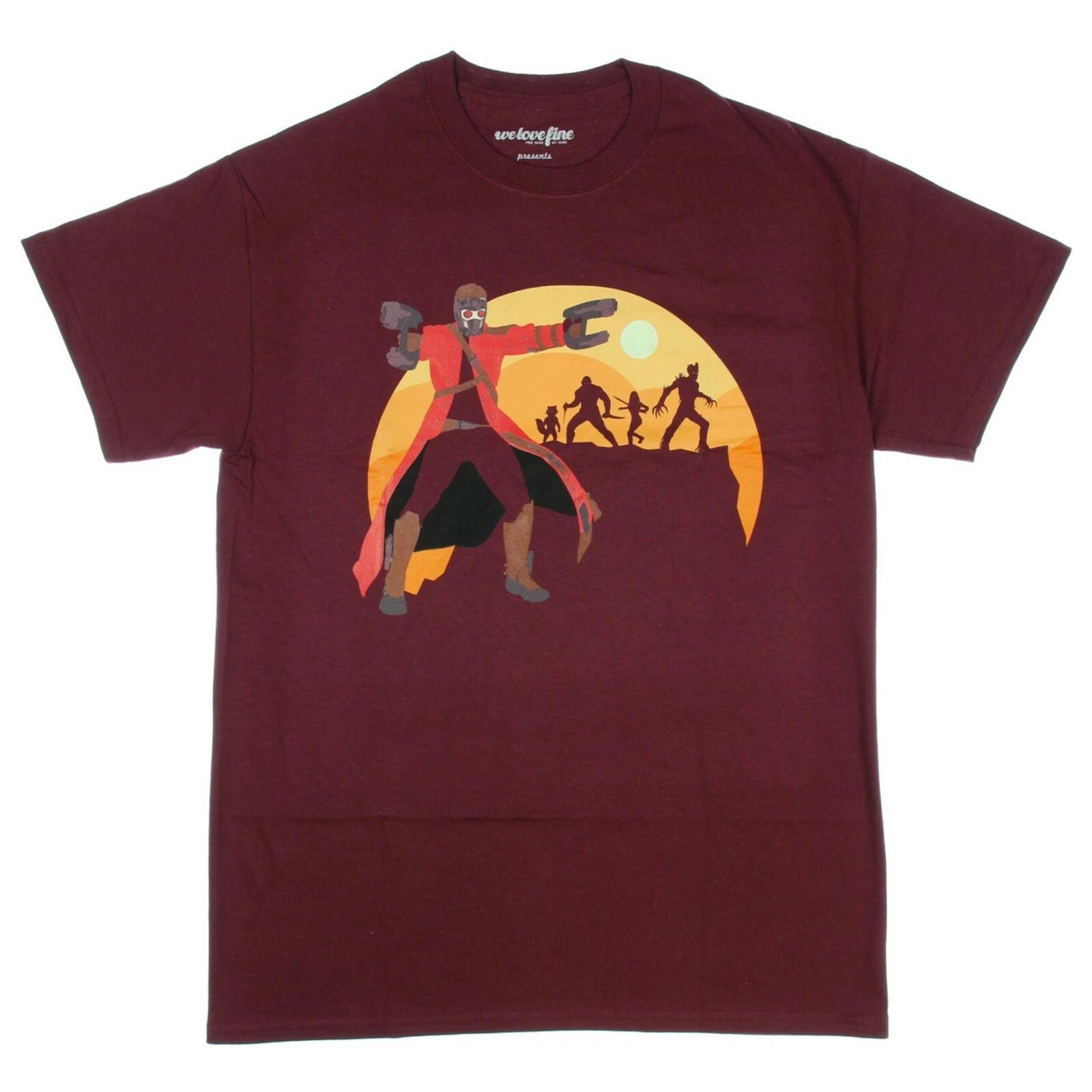 Guardians Of The Galaxy Starlord Sunset Mens T-shirt NEW L