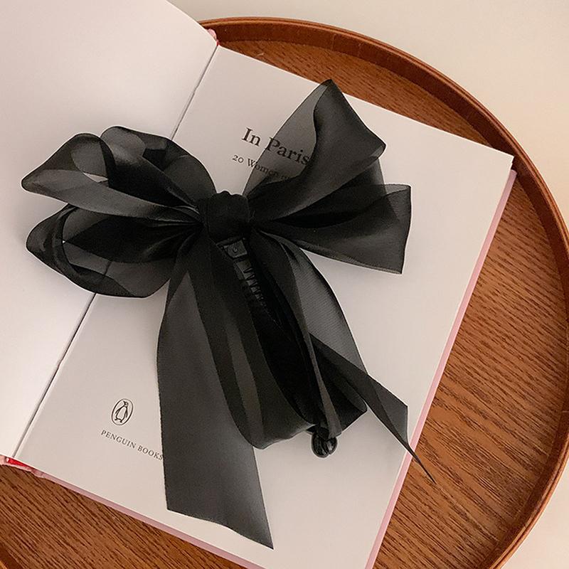 

Ribbon Bow Banana Hair Clips Hairpin For Women Back Head Ponytail Headdress Hair Accessories