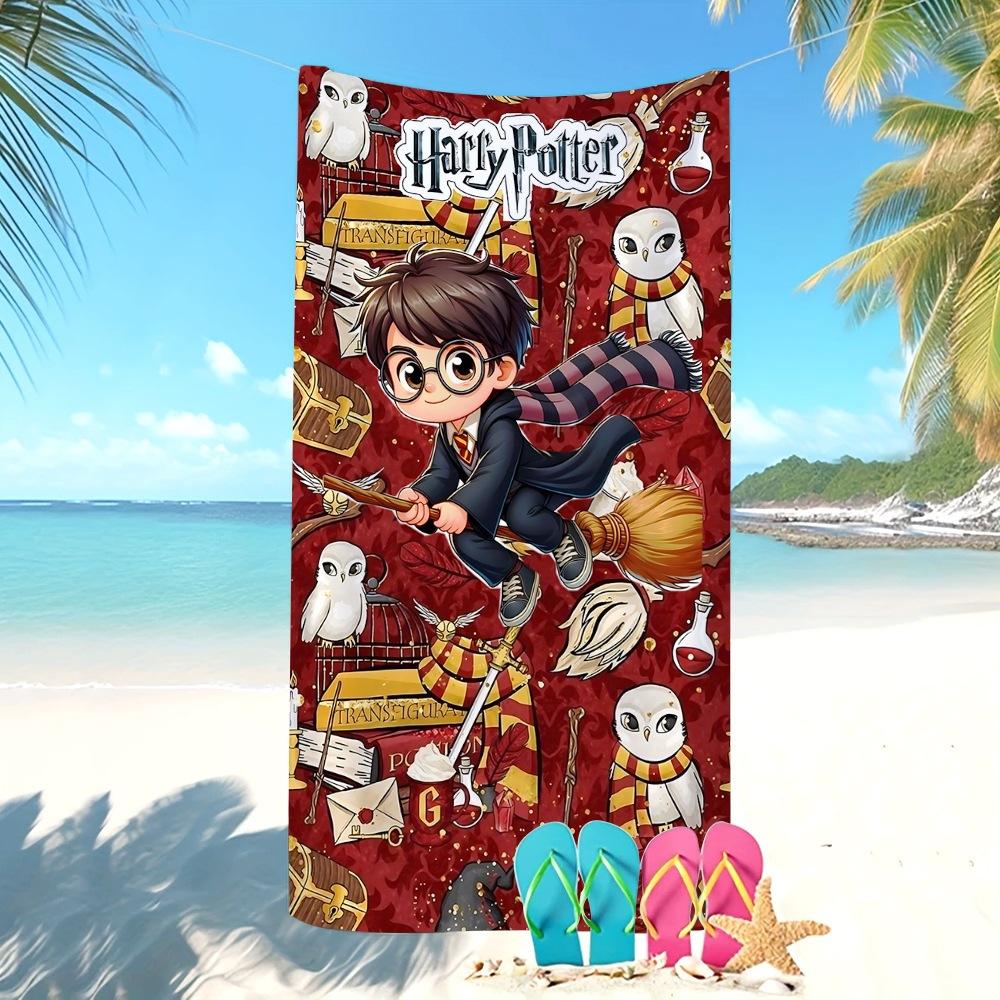 Fantasy Magic Character Pattern Microfiber Large Towel For Children Beach Swimming Shower