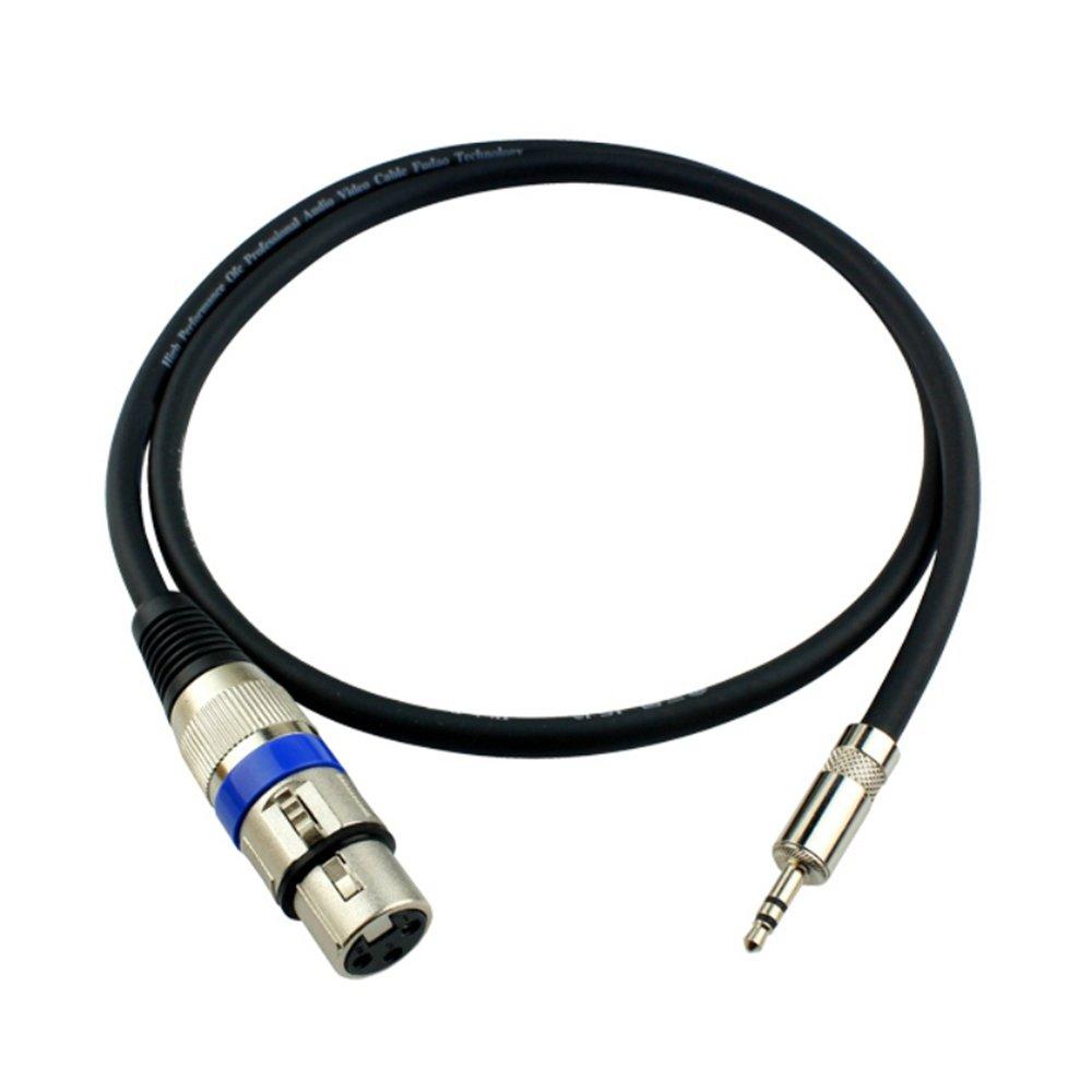 XLR Cable, Microphone Cable, Canon Conversion Cable, 3.5mm Stereo (Male) to XLR (Female) Headphone Audio Cable, XLR Connector 3-Pin Extension Cable