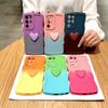 Fashion 3D Love Heart Gradient Case For iPhone 15 Pro Max 14 Plus 13 12 11 Pro X XS XR XS Max 7P 8Plus SE 2020 Curly Wave Soft TPU Cover