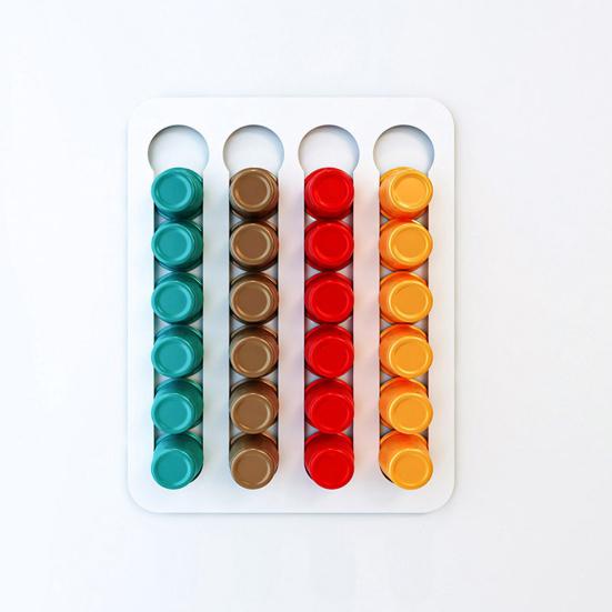 Koffiecapsule Opbergrek Grote Capaciteit Meerlaags Ontwerp Sterke Draagkracht Gemakkelijk Schoon te Maken Koffiepads Houder Wandmontage Organizer