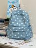 Schoolbag Korean version ins Cute Star Backpack Women's Large Capacity College Style Student School Bag Fashion Versatile Casual Backpack
