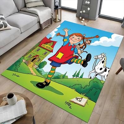 1PC Pippi Longstocking Villa Villekulla Extra Large Non Slip Floor Carpet, Office, Family, Bedroom, Studio Large Area Rug Indoor Rugs