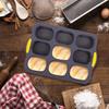 9 Grids Silicone Cake Mold Non-Stick Silicone Baking Pan Food Grade Hamburger Bun Mold  Baking Tool