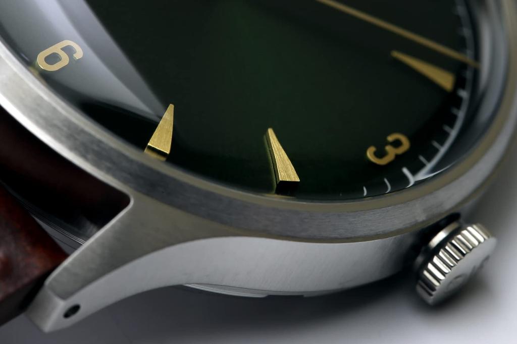 SIS Classic Sweep Hand Echtleder Grün Uhr, Sekunde, 1/4 Uhrwerk, Herrenuhr, Armband,