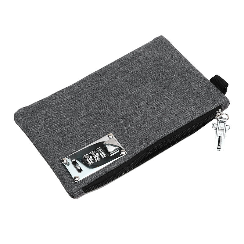 Uzamykatelná taška na peníze peněženka na mince na hotovost, pasy, kreditní karty taška taška na uložení hotovosti pánská kapsa na karty s uzamykáním