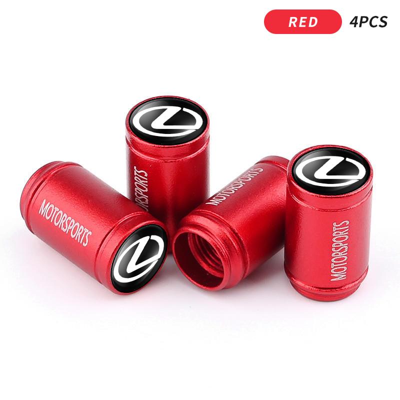 4Pcs Car Wheel Hub Valve 3D Metal Dustproof Tire Valve Cap For Lexus F-SPORT ES RX NX LS UX LM LX GX LC RZ IS CT GS RC HS SC