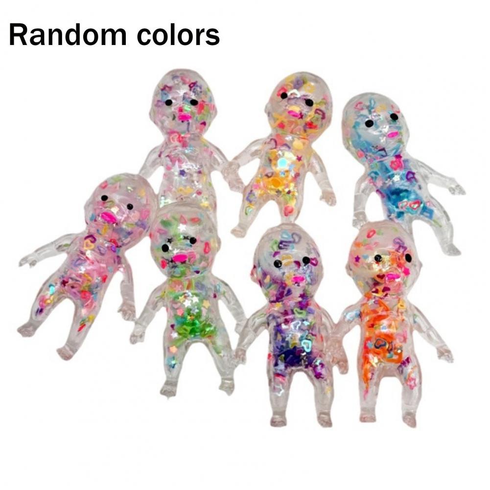 2/3Pcs Glitter Babies Stress Relief Toy Slow Rising Anxiety Relieving Baby Squeeze Toy Soft Stretchy Relaxation Stress Ball