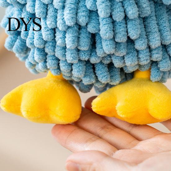 Kitchen And Bathroom Hand Towels Chenille Goose Towel, Soft Cute Fuzzy Hanging Towel for Absorbent Ball Kids Room Lovely Swan Design