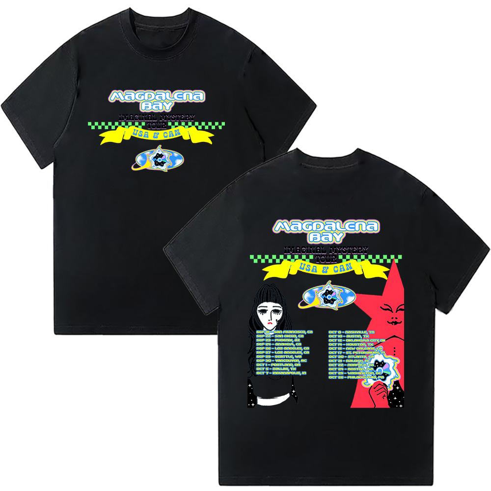 

Magdalena Bay Imaginal Mystery Tour Tees New Harajuku Aesthetic Graphic Summer Cotton High Quality Pullovers Unisex Casual Tops XS чёрный