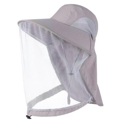 Cappello da Pesca da Esterno Cappello Anti Insetti Zanzare Rete per la Testa Protezione Viso Cappelli da Campeggio Cappellino da Pesca