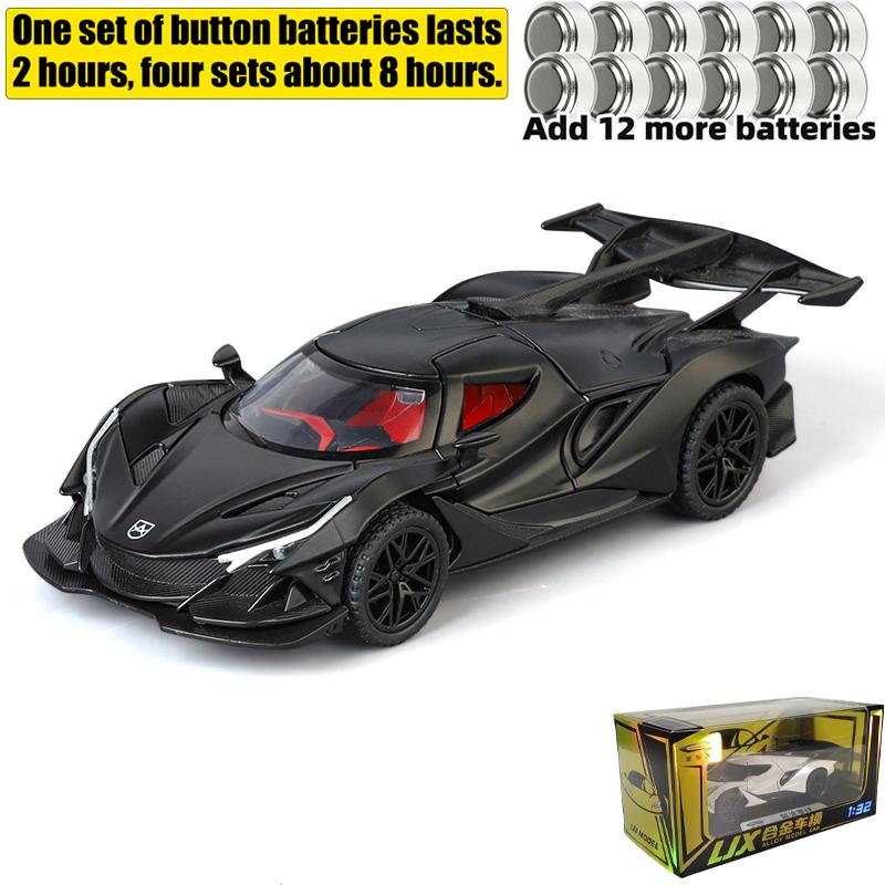 1/32 Apollo IE Miniature Alloy Diecast Model Car Metal Sound & Light Mini Ornament Decoration High Simulation Collection Present