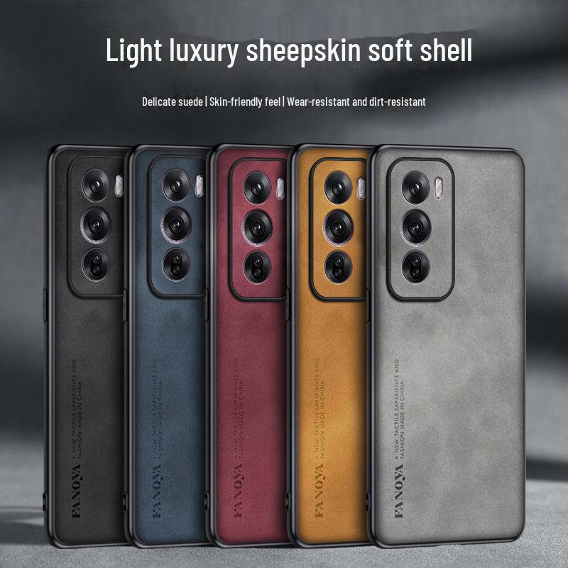 

Sheepskin Leather Anti-Fall Case for OPPO Reno12 Pro Mobile Phone Reno12 Global
