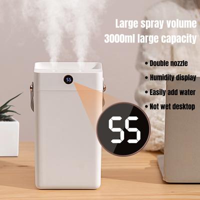 3l Large Capacity Home Room Desktop Electric Dual Nozzle Air Humidifier Usb Ultrasonic Aromatherapy Essential Oil Diffuser