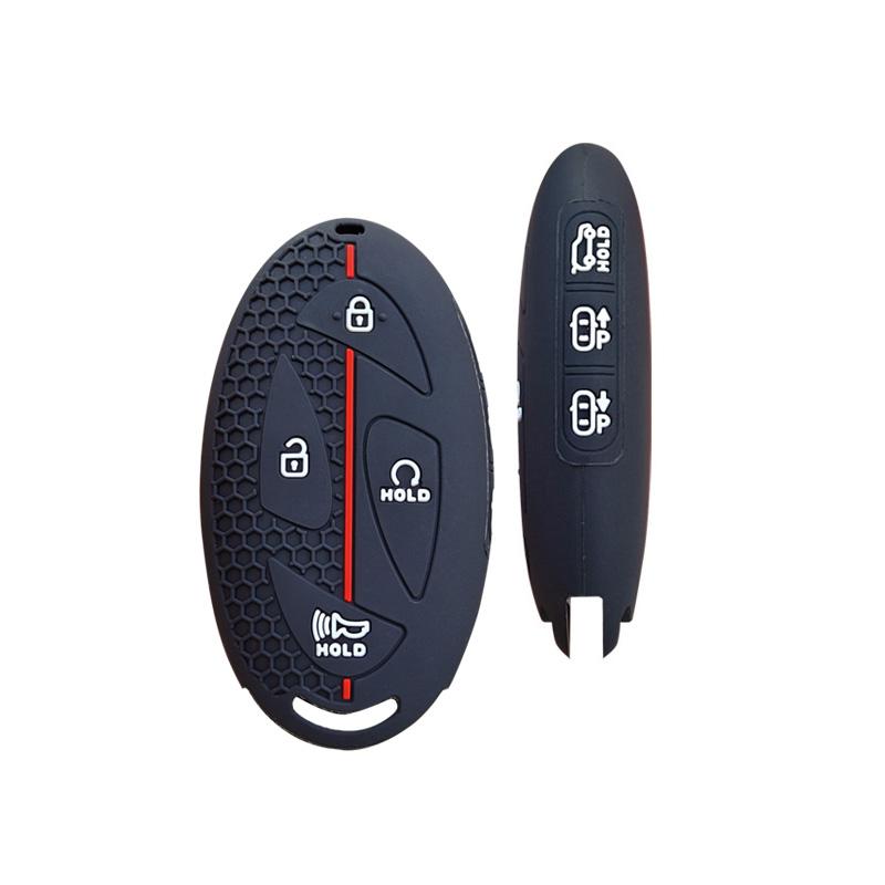 Soft Rubber Silicone Car Key FOB Protection Skin Cover Case for Hyundai Grandeur GN7 Kona Ev 2023 2024 Smart Romote Accessories