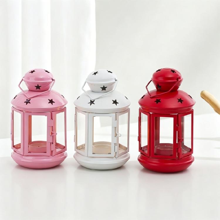 Metal Candle Stick Holders Hanging Lantern Hollow Tealight Candle Holders Decorative Candle Lantern for Centerpieces