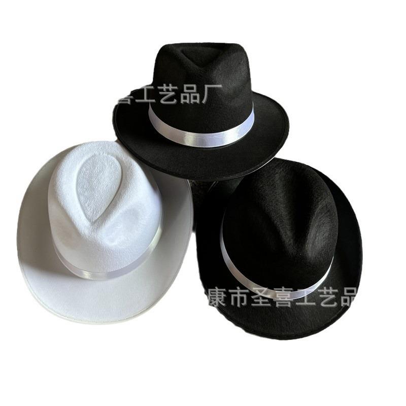 Výrobce Černý Jazzový Cylindr Zásoba Pro Polyesterový Plstěný Klobouk