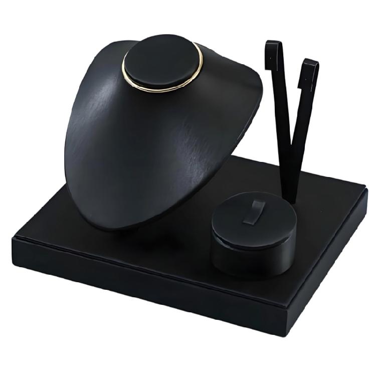 Jewelry Presentation Stand Featuring PU Leather Construction Ideal For Professional And Home Use