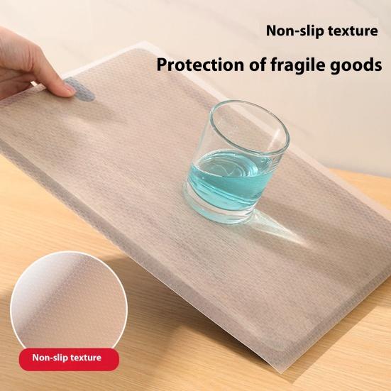 1 Roll 45/55x150CM Drawer Shelf Liner Waterproof Oil-Proof EVA Non-adhesive Non-slip Kitchen Cabinet Closet Cupboard Liner Mat