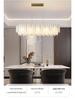 Postmodern Minimalist Feather Glass Chandelier for Living Room, Master Bedroom, or Dining Area