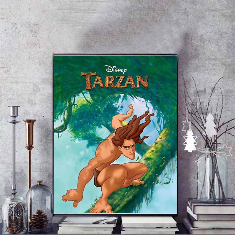 Disney 5D DIY Diamond Painting The Classic Poster of Tarzan Cartoon Full Diamond Mosaic Art Wall Decoration Set
