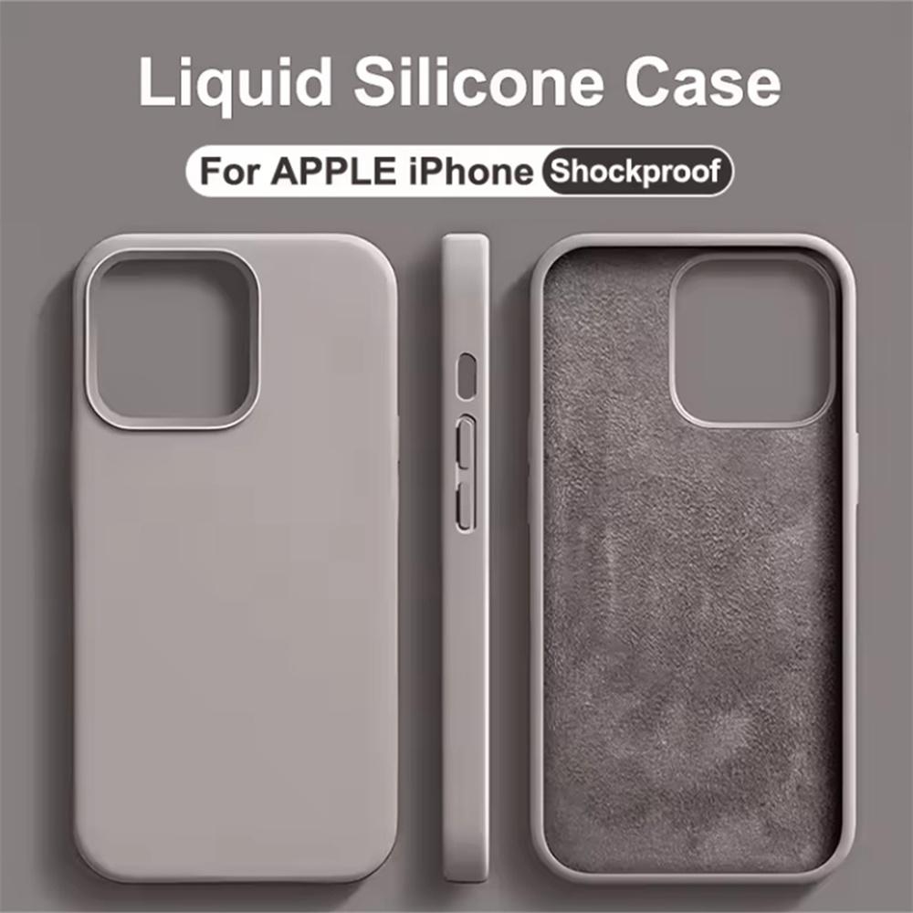 Soft Liquid Silicone Cases For Apple For Iphone 16 11 12 13 14 15 Pro Max 14 15 16 PlusShockproof Bumper Cover Phone Accessories