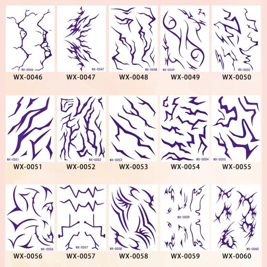 Baizihuahu 5 Sheets Temporary Tattoo Stickers, Skin-Friendly Demon Energy Pattern Tattoos, Hypoallergenic Non-Irritating Stickers for Kids Adults