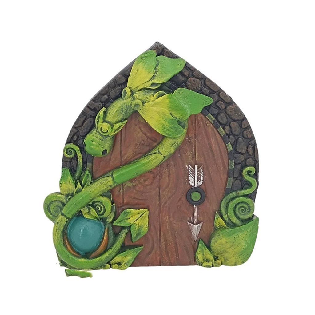 Wall Decorative Gate - Colorful Resin Leprechaun Garden Decorative Gate - Decorative Tree Stump Decoration Decorative House For Outdoor Patio Garden