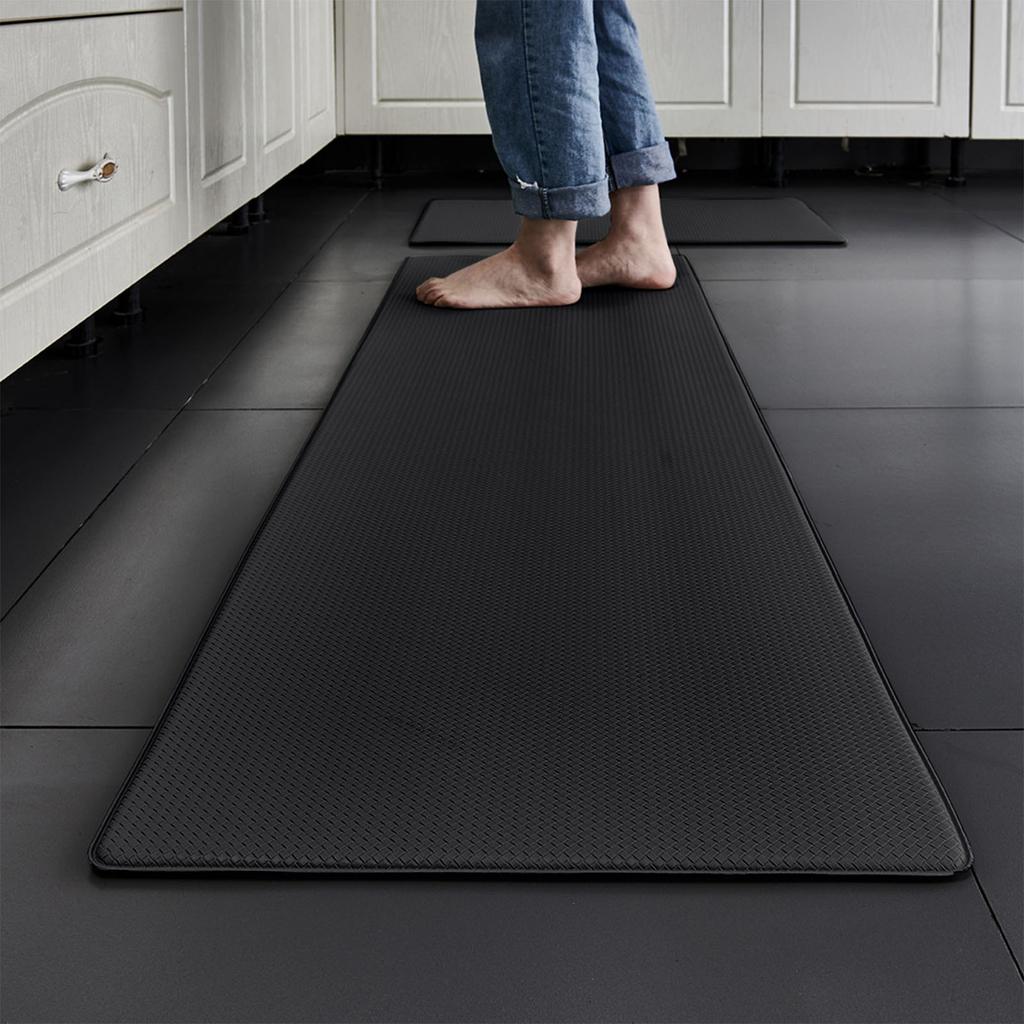Thick PVC Leather Kitchen Floor Mat With Long Waterproof And Slip Foot Pad