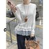 Elegant Korean-Style Long-Sleeve Ballet T-Shirt for Women