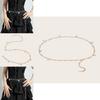 Fashion Faux Pearl Waist Chain With Metal Chain For Summer Womens Party Wear