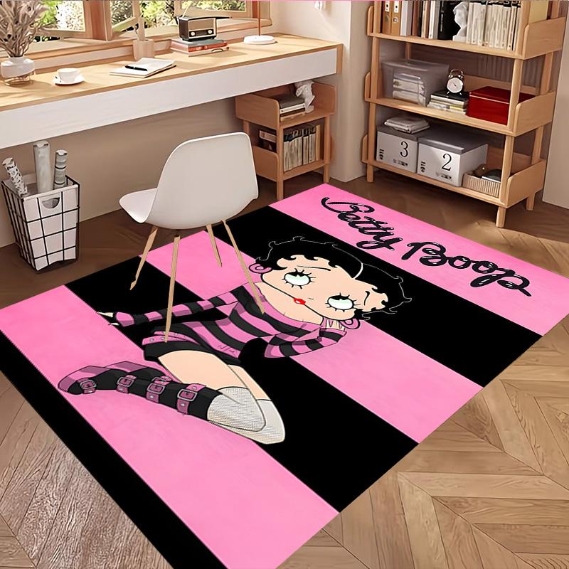Betty Boop Print Rug, Washable Floor Carpet, For Entryway Dorm Laundry Room Office Study, Home Decor Birthday Christmas Gift