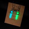 2x Collier Pendentif Hexagonal Collier Pendentif Cristal Lumineux Bijoux en Pierre