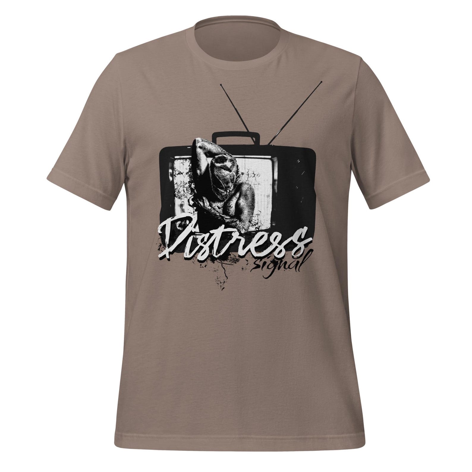 Distress Signal T-Shirt | Vintage Grunge TV Graphic Tee | Retro Streetwear S
