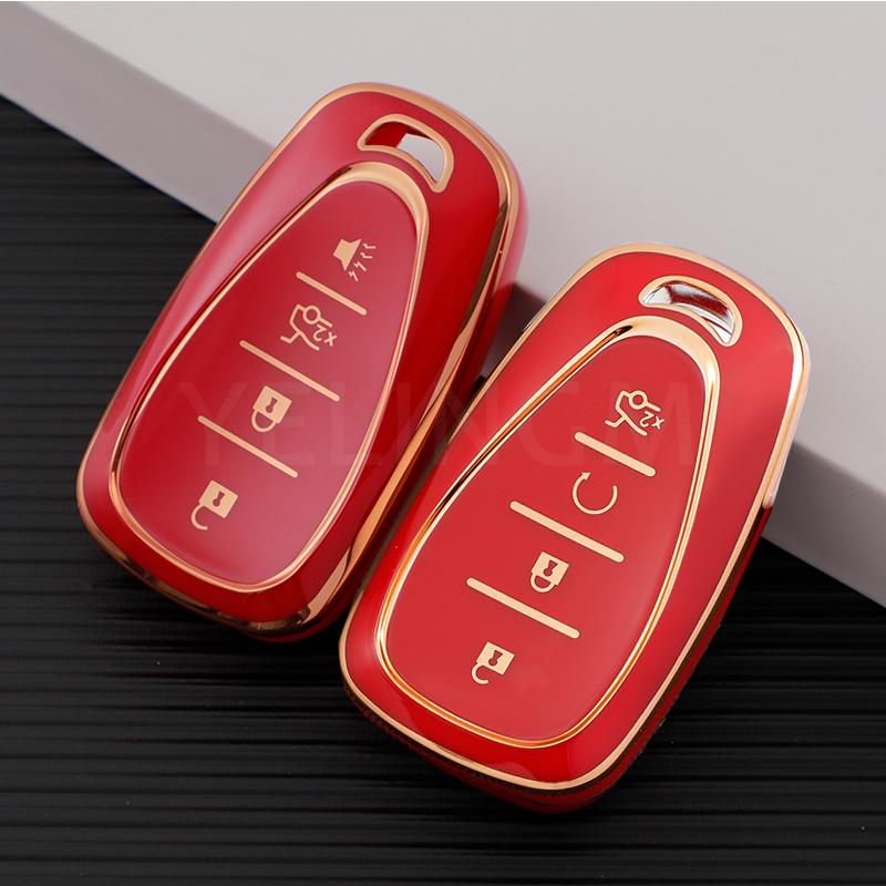 TPU 4/5 Przyciski TPU Pokrowiec na Kluczyk Samochodowy Fob Dla Chevrolet 2017-2019 Chevy Malibu Camaro Cruze Traverse Sonic Volt Bolt Equinox