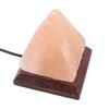 Himalayan Salt Lamp USB RGB 7 Colors Changing Hand Carved with Wood Base Pyramid Crystal Salt Rock