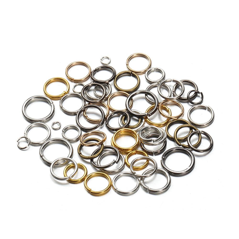 200pcs/lot 3-12mm Iron Jump Rings Split Rings Connectors Stainless steel DIY Jewelry Finding Making Accessories Wholesale Supply
