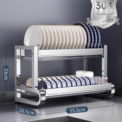 Yingbai 304 Stainless Steel 2-Tier Dish Drying Rack