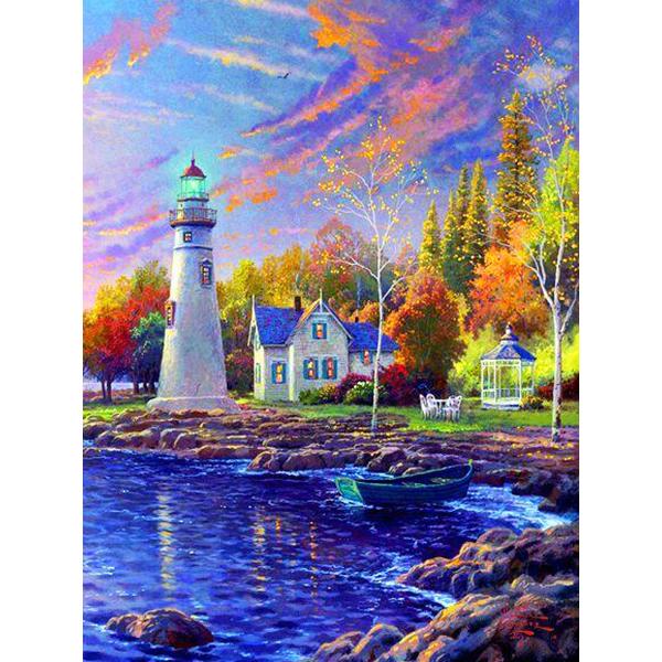 DIY Diamond Painting Lighthouse Cross Stitch Scenery Diamond Embroidery Seaside 5D New Arrival Mosaic Kits Home Decor