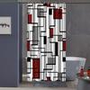 Jit1pc Geometric Pattern Printed Shower Curtain, High-End Elegant And Convenient Installation Bathroom Curtain, Suitable for H