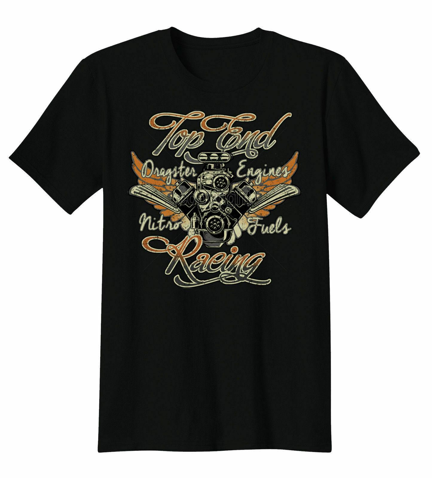 

Top End Dragster Engines Nitro Fuels Racing Flathead Hot Rod T-Shirt 100% Cotton O-Neck Short Sleeve Summer Casual Mens T-shi... S